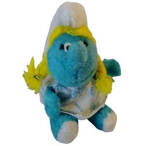 Vintage 1981 Smurfette Plush Toy by Wallace Berrie & Co. Peyo 8"